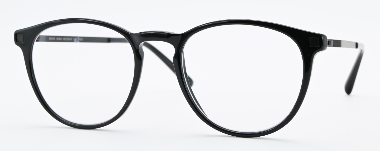 MYKITA Brille Nukka Lite Acetate Black Glanz Panto Oval Leicht Full Set Unisex
