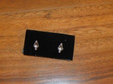 Franklin Mint Princess Diana Vinyl Doll Wedding Set Faux Diamond Earrings ONLY
