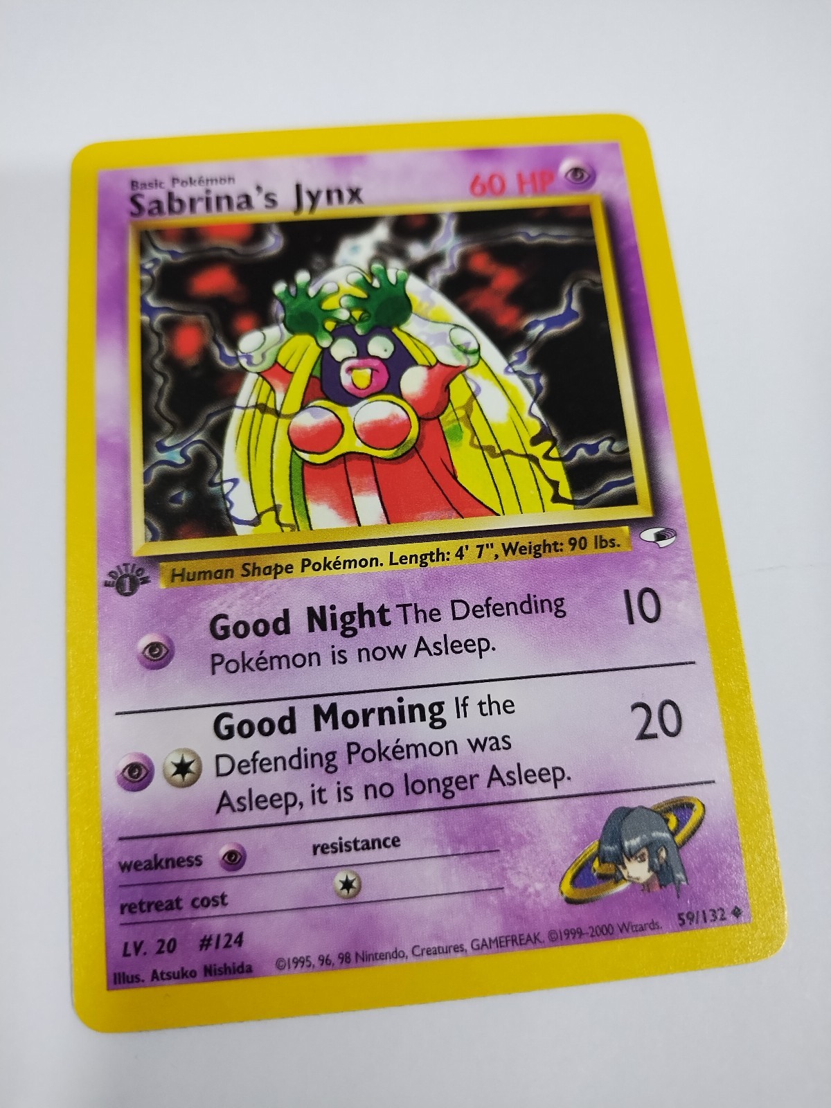 MINT Pokemon 1st Edition Gym Heroes - Sabrina's Jynx 59/132 - Uncommon Banned