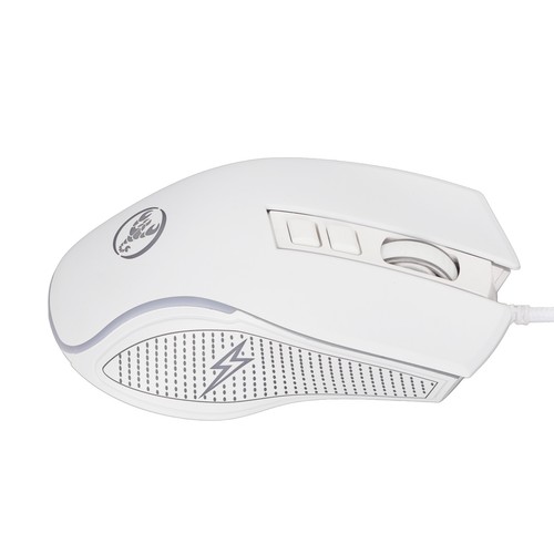 White Mechanical Mouse Colorful Shine Adjustable 3600dpi RGB Ergonomic Wired SET - Picture 13 of 23