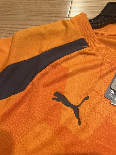 Puma Manchester City Pre-Match Jersey Orange Sz M 772844 Men’s Soccer Training - Picture 3 of 7