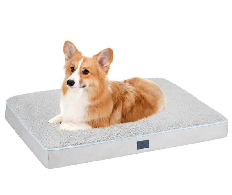 Veehoo Washable Large Dog Bed Waterproof Plush Pet Mat with Removable Cover
