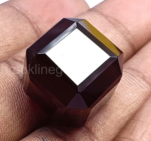 Topacio rojo de 59,55 quilates creado en laboratorio | Corte en cubo | Certificado EGL | Piedra suelta 5ARQ - Imagen 7 de 10