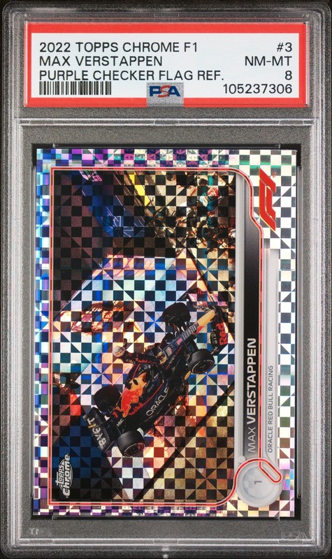2022 TOPPS CHROME FORMULA 1 #3 MAX VERSTAPPEN 32/199 PSA 8