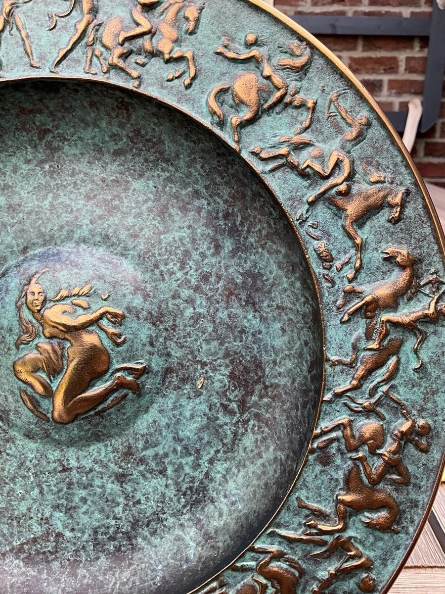 Seltener Bronze-Wandteller (Rudolf Kaesbach 1873 - 1955)