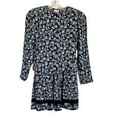 Neiman Marcus Two Piece Silk Skirt Set Vintage Floral Size 4