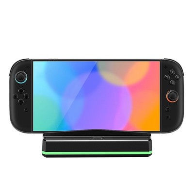 Für Switch 2 Spielekonsole Ladestation mit Lüfter und RGB-Farblichter