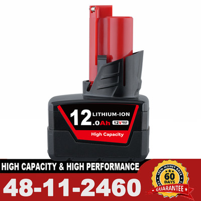 (48-11-2440) Replace For Milwaukee M12 12.0 Ah Extended Capacity Battery Pack