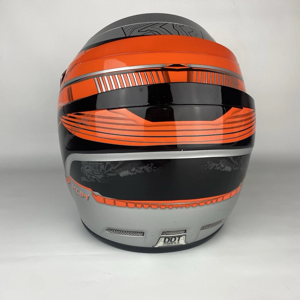 Klim F4 ECEHelmet Orange Silver Snowmobile Motorcycle Off-Road Biker Snell - Image 4 of 4