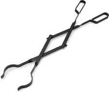 Stanbroil Outdoor Campfire Fireplace Tongs, 26" Long, Log Grabber, Black