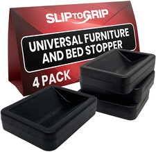 4-Pack Bed and Furniture Stoppers to Prevent Sliding - Wheel Stopper for Furnitu