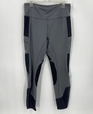 Horseware Ireland Gray Black Riding Tights Womens XXL US 14 UK 18
