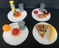 Vintage Play Food Complete Dinners: Pizza, Pasta, Chicken Leg, Spaghetti