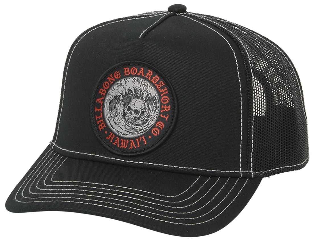 Billabong Skull Wave HI Trucker Hat - Black - New 5790₽