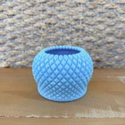 VTG Westmoreland Blue Milk Glass Diamond Rose Bowl, Spring, Easter, Mother’s Day