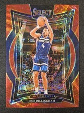 2024-25 Panini Select Rob Dillingham Red Wave Prizm RC Minnesota Timberwolves 