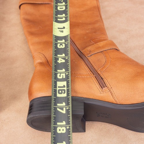 Naturalizer Mujeres Jesse Marrón Cuero Pantorrilla Ancha Montar Rodilla Botas Talla 12W - Imagen 6 de 9
