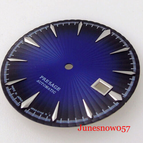 Watch Parts 35MM Sterile Black/Blue/Green Watch Dial Fit NH35A NH36A NH34SKX SRP - Picture 4 of 17
