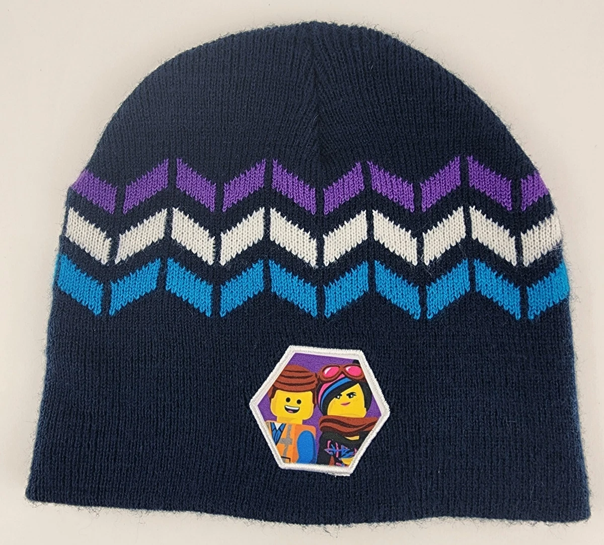Lego Movie Knit Winter Hat Cap Beanie Child Small Adult Size Blue Emmet Lucy