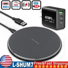 LLKMEIP Wireless Fast Charger Charging Pad For Samsung Galaxy S24 Ultra S24+ S24