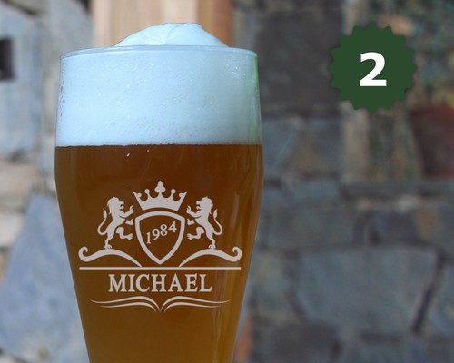 Weizenglas mit Name graviert personalisiert Geburtsjahr - Bierglas Wunschgravur - Bild 3 von 9