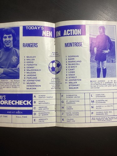1976-77 Rangers v Montrose Scottish League Cup Programme - Picture 2 of 2
