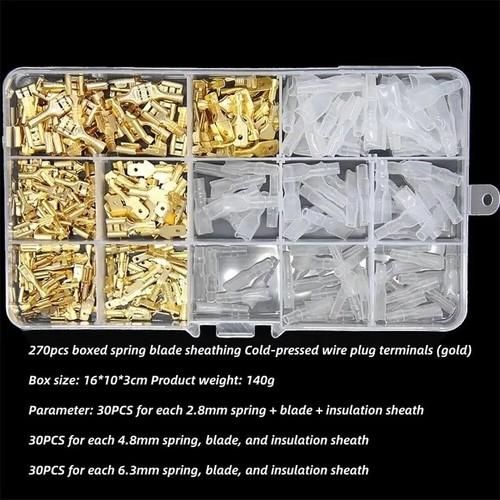 Scatola,Connettore Filo Isolante Maschio Femmina 2.8/4.8/6.8mm Crimpare Elettrico... - Foto 1 di 11