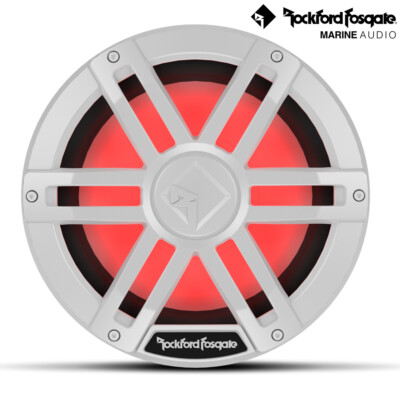 Rockford Fosgate M1D2-10 - 10'' DVC 2 Ohm Color Optix  Marine Subwoofer - Weiß 