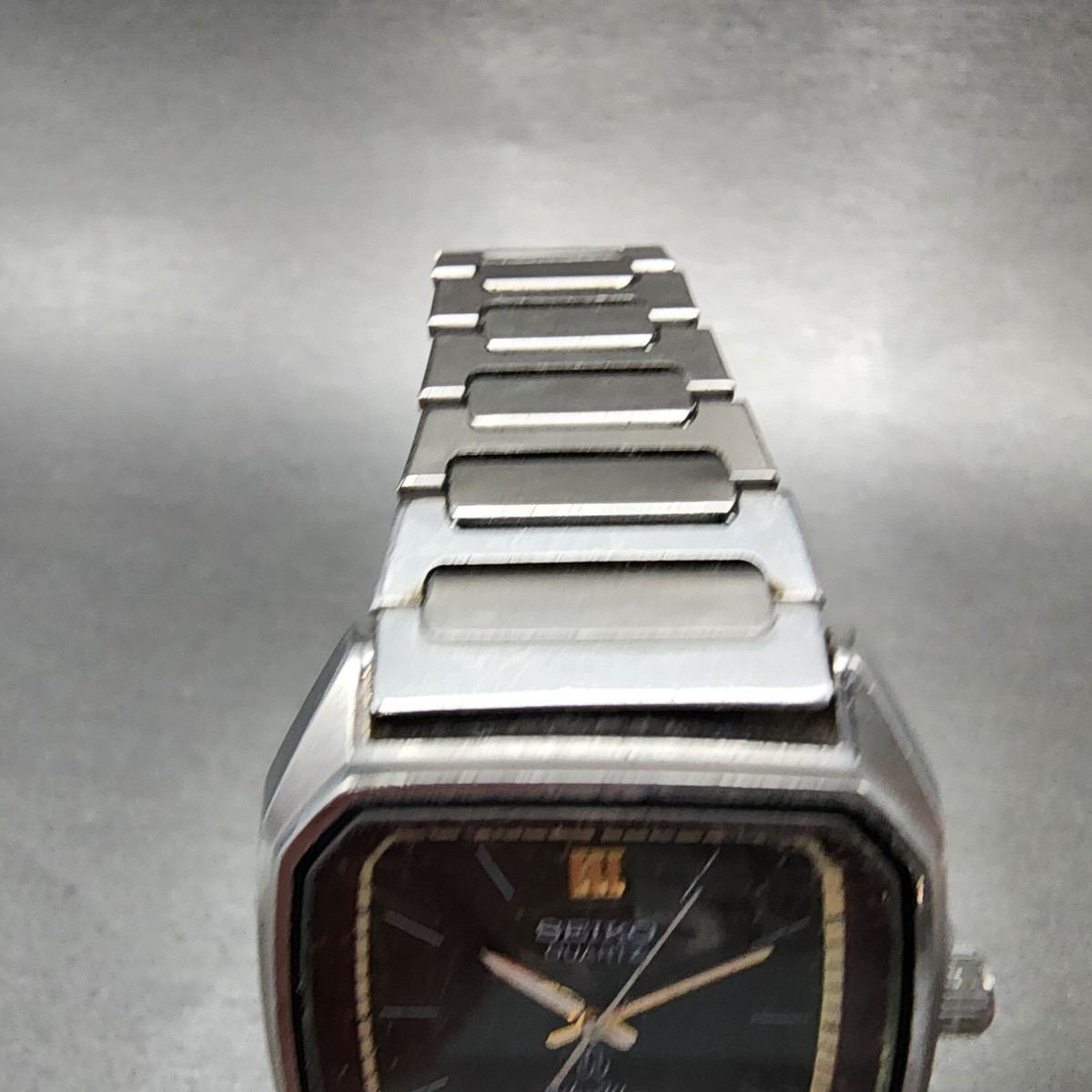 Seiko Silverwave Watch Men 33mm Brown Dial Steel Octagon 8221-5010