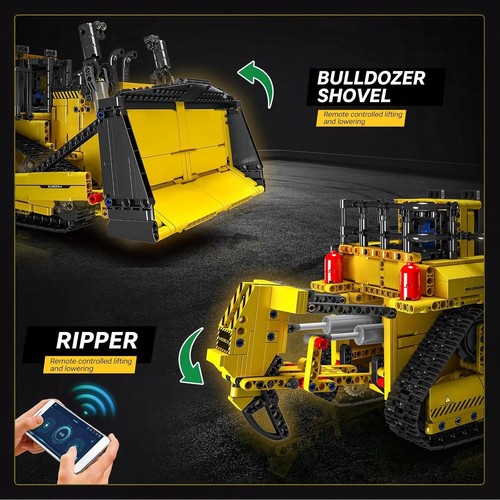 Interactive 1508-Piece App-Controlled RC Bulldozer - Ideal Gift for Builders - Picture 6 of 10