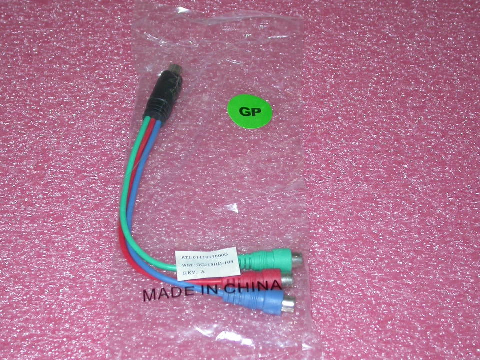 ATI 9-Pin S-Video to 3 RCA Component Adapter P/N 6111017500G BRAND NEW OEM - Image 2 of 2