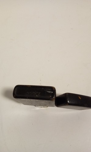 Vintage Zippo One Hot Piece of Steel Matte Black Needs Flint - Picture 5 of 7