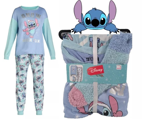Disney Women’s size 2X18W-20W Stitch Lounge Top and Pants Socks Set, 3-Piece - Picture 1 of 16
