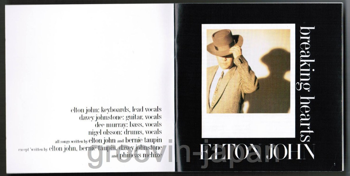 その他 Elton ELTON JOHN Breaking Hearts JAPAN CD 32PD-19 OBI West Germany