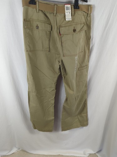 NEW LEVI'S pants work wear mens 38X30 loose straight BROWN CHINO TWILL baggy - Picture 7 of 13