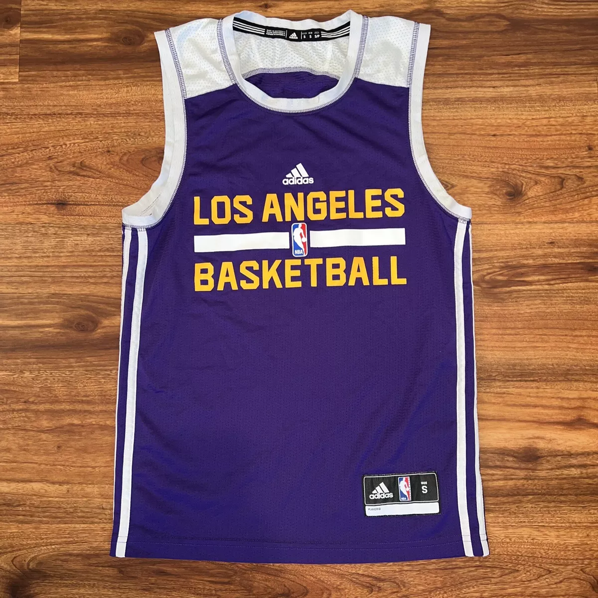 Vintage Los Angeles Lakers Adidas Authentics Practice Warm Up Shooting S  Jersey