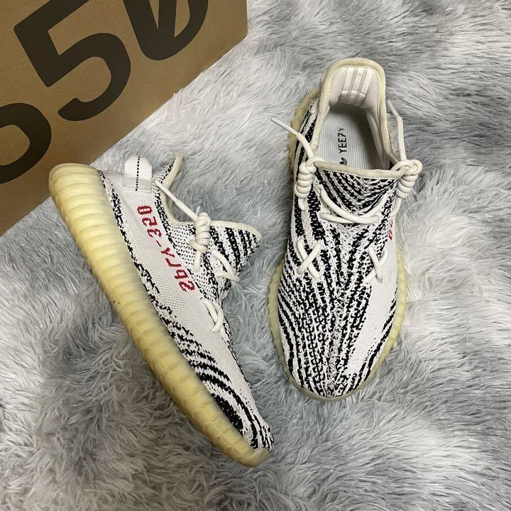 Adidas Yeezy Boost 350 V2 Zebra Men's Sneaker White Black Red US9.5