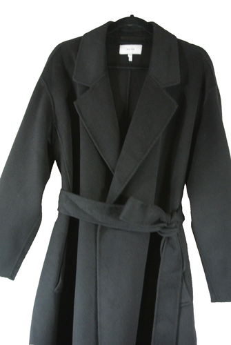 NEW REISS Olive Wool-blend Coat in Black Size 8 #W17 - Picture 8 of 11