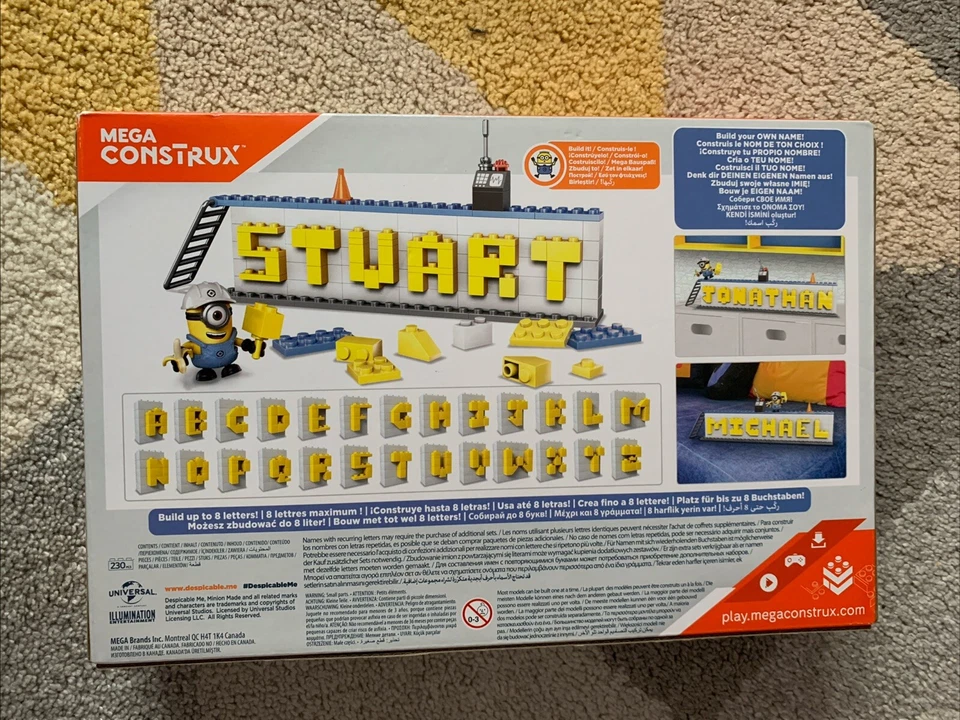 Mega Blocks - Minions - Despicable Me Name Builder - 230 PCs - Ultra Rare - Image 2 of 2