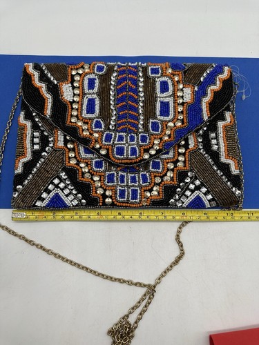 Antik Kraft Women's Clutch Beaded Handbag 10”x 8” - Picture 11 of 12