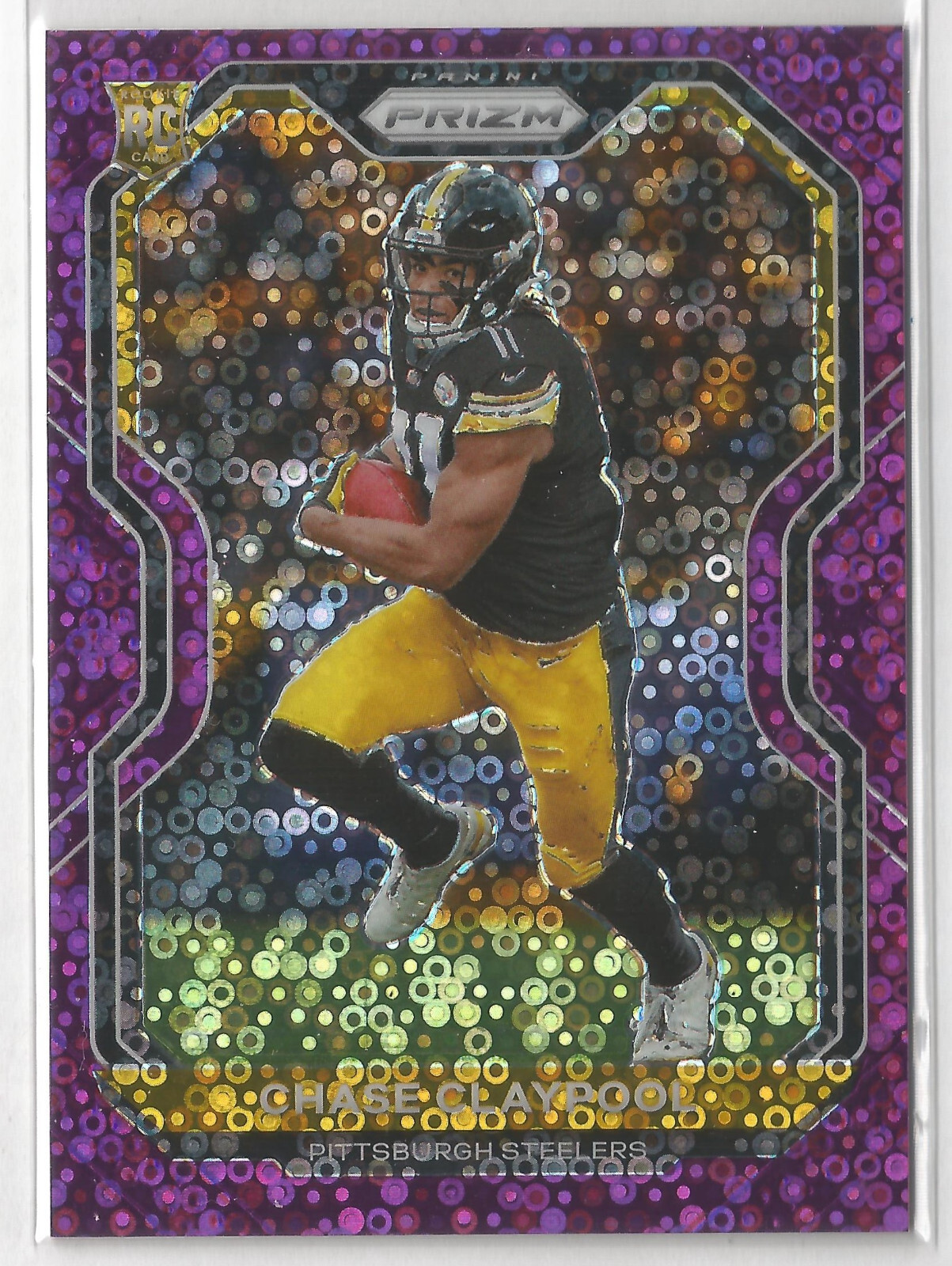 2020 Prizm Chase Claypool RC #392 No Huddle Purple Disco SSP 4/35 BILLS!