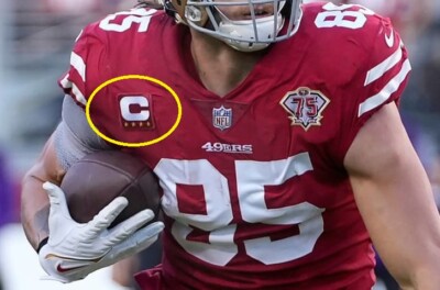 2021 San Francisco 49ers George Kittle TE 4- Iron-on RED