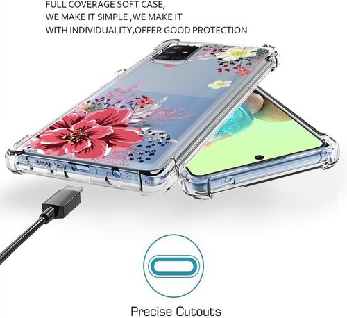 For Samsung Galaxy A71 5G Case with Protective Floral Design Shockproof Cover - Picture 6 of 7