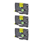 3x Compatible Brother HSe-631 Cartouche 11.7mm gaine thermorétractable jaune