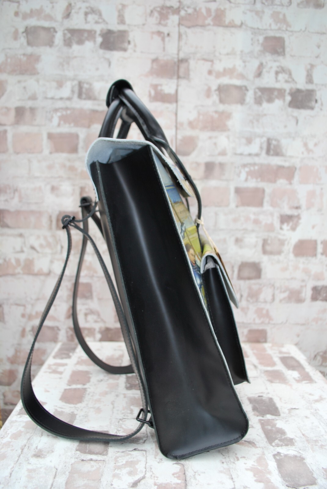 Dr Martens George And Dragon Large Leather Backpack Black  Artwork Rare BNWT image 6