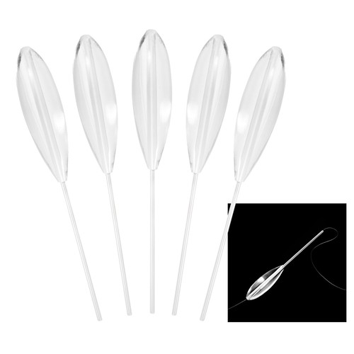 5 Clear Plastic Casting Bobbers Transparent Acrylic Sinking Fishing Bobbers V4W0 - Picture 8 of 8