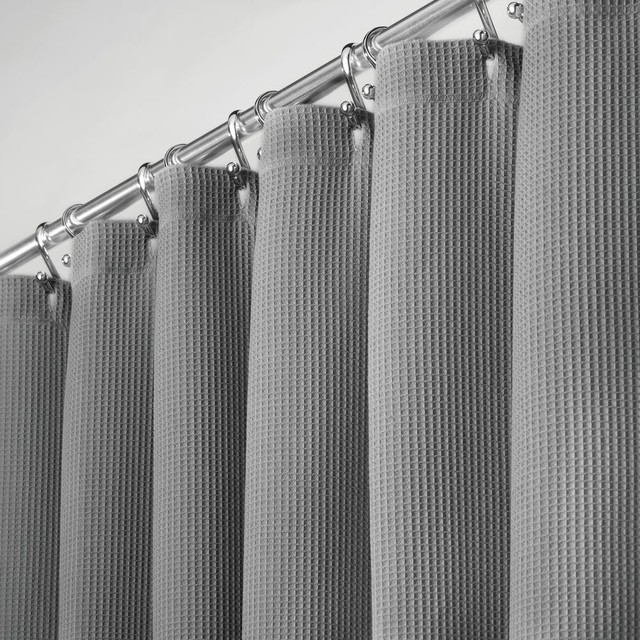 Mdesign Extra Long Cotton Waffle Weave Fabric Shower Curtain 72 X 96 Mdesign Extra Long Cotton Waffle Weave Fabric Shower Curtain 72 X 96