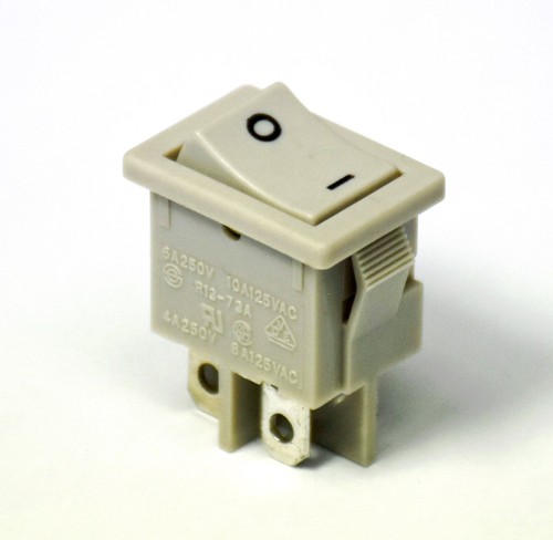 5 Stück R13-73AA Wippschalter ohne Lampe 4P DPST 6A 250V UL CSA VDE SCI 21x15mm - Bild 1 von 7