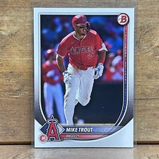 2025 Bowman Baseball Card #1 Mike Trout Los Angeles Angels