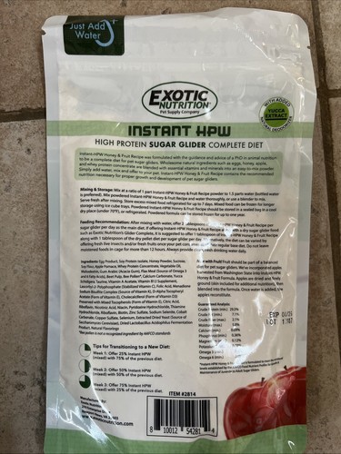 Honey & Fruit Instant-HPW (8 oz.) - High Protein Nutritious Sugar Glider Food - Picture 2 of 3
